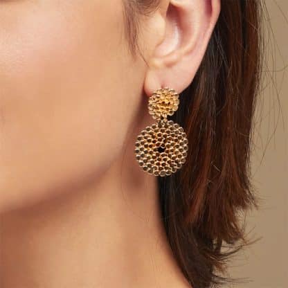 Boucles-d'Oreilles-pour Femme-Onde-Lucky-Mini-Dorées Gas-Bijoux-Bijoux-L'Inédit