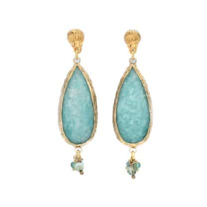 Boucles-d'Oreilles-pour-Femme-Serti- Goutte-Amazonite-Gas-Bijoux-Bijoux-L'Inédit