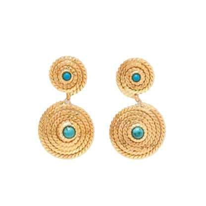 Boucles-d'Oreilles-pour-Femme-Onde-Lucky-Turquoise-Gas-Bijoux-Bijoux-L'Inédit