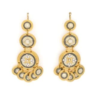 Boucles-d'Oreilles-pour-Femme-Sequin-3-Rangs-Dorées-Gas-Bijoux-Bijoux-L'Inédit