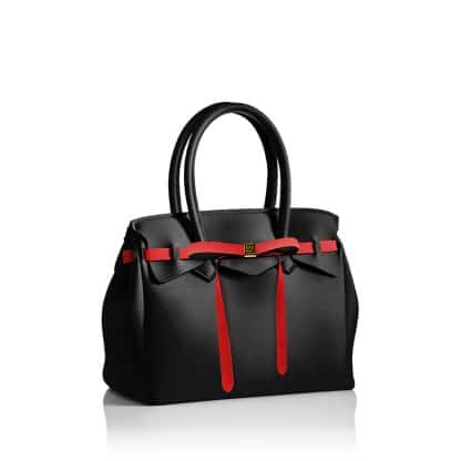 Sac-à-Main-pour-Femme-Miss-Chic-Noir-Rouge-Save-My-Bag-Bijoux-L'Inédit