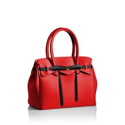 Sac-à-Main-pour-Femme-Miss Chic-Rouge-Noir-Save-My-Bag-Bijoux-L'Inédit