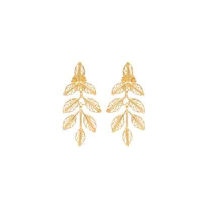 Boucles-d'Oreilles-pour-Femme-Feuillages-Dorées-Portugal-Jewels-Bijoux-L'Inédit