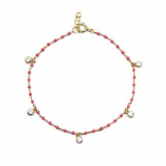 Bracelet-pour-Femme-Sissi-Bis-Corail-Argent-Sterling-Bijoux-L'Inédit